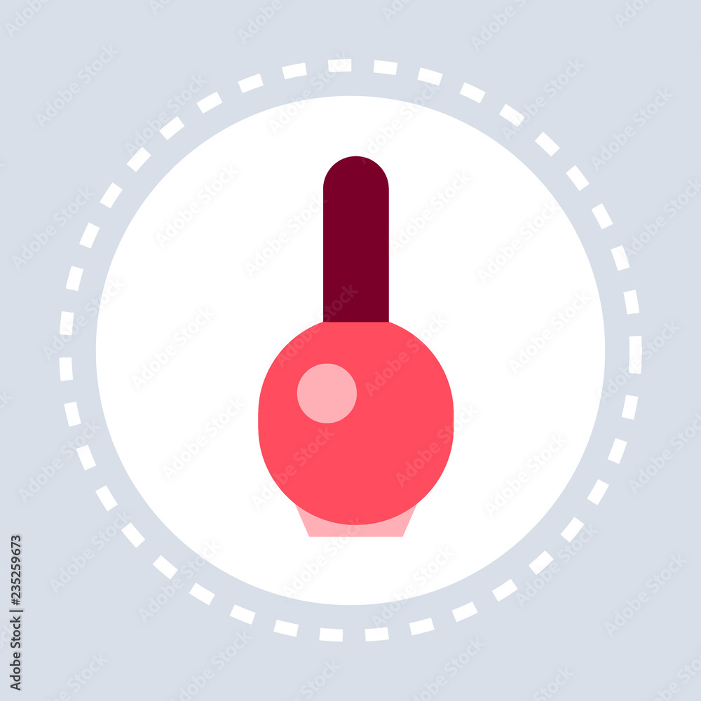 women pink nail polish bottle shopping icon fashion shop logo flat women pink nail polish bottle shopping icon fashion shop logo flat