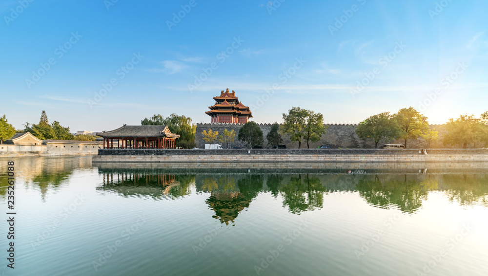 Scenery of the Imperial Palace corner tower in Beijing Scenery of the Imperial Palace corner tower in Beijing