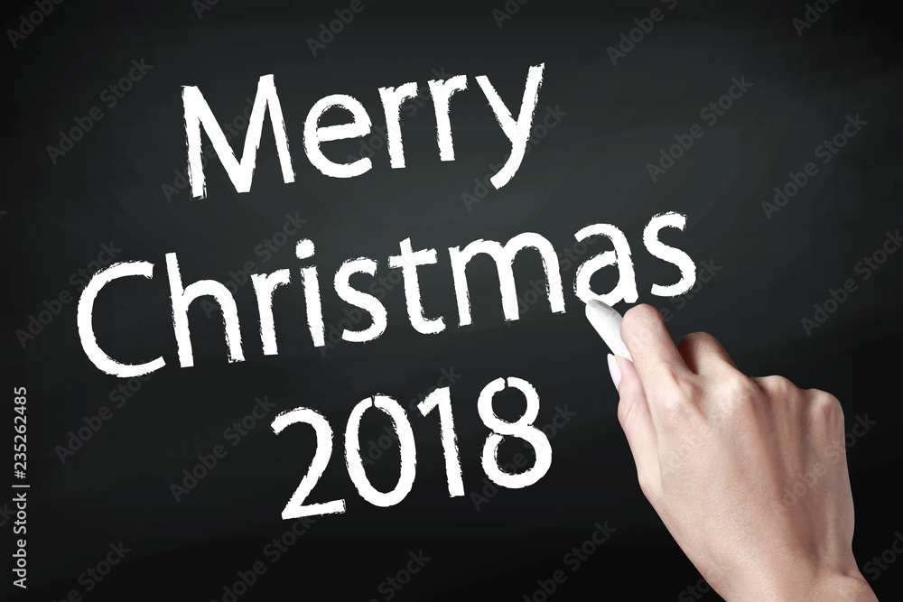 Hand writing merry christmas 2018. Hand writing merry christmas 2018.