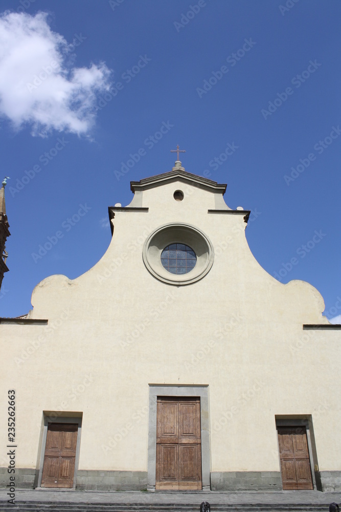 View of Santo Spirito church in Florence City (Italy)