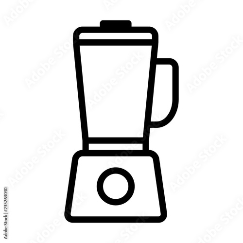 Countertop food blender or food processor line art vector icon for apps and websites