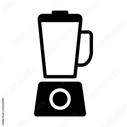 Countertop food blender or food processor flat vector icon for apps and websites