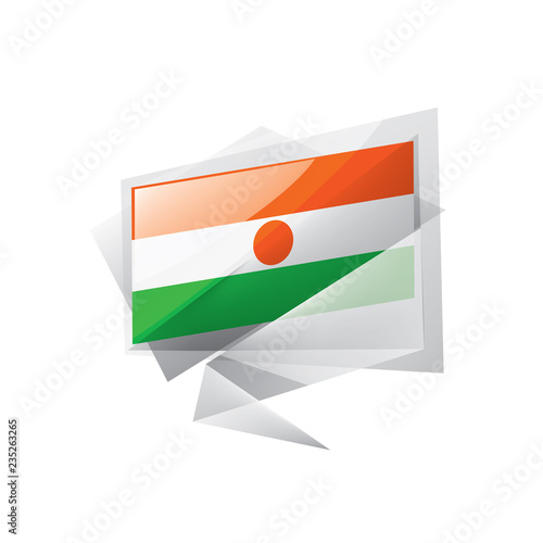 Niger flag, vector illustration on a white background Free Download Niger flag, vector illustration on a white background - GFXLoad