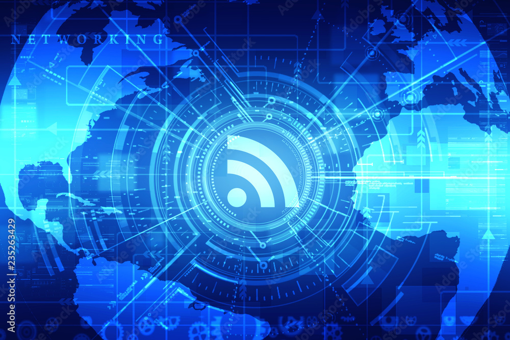 2d illustration WiFi symbol 2d illustration WiFi symbol