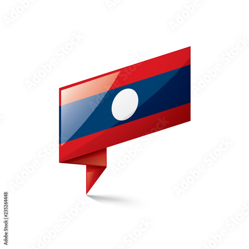 Free Download Laos flag, vector illustration on a white background - GFXLoad