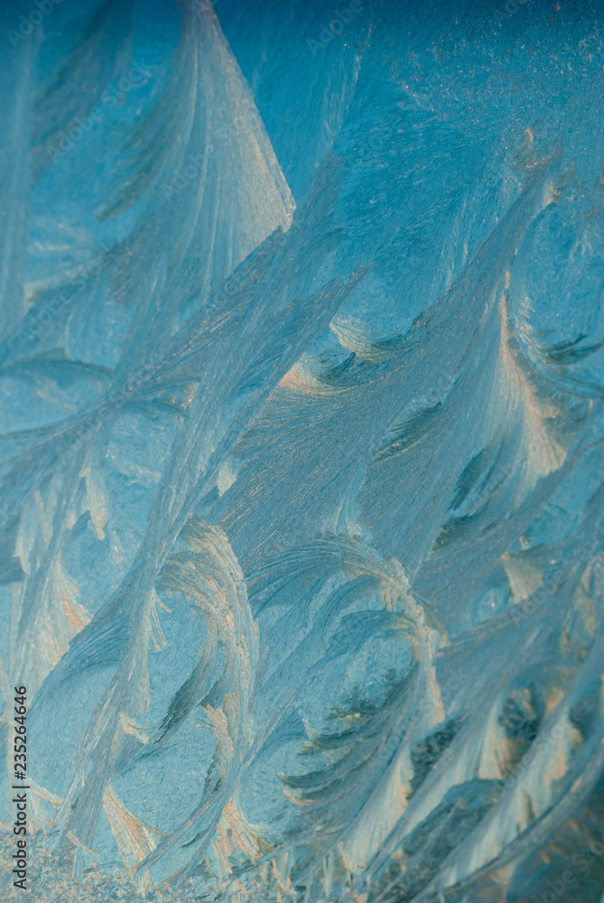 Obraz premium frostwork on car window