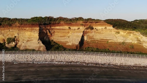 ドローン空撮　屏風ヶ浦の風景