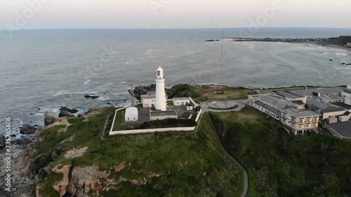 ドローン空撮　犬吠埼と灯台の風景