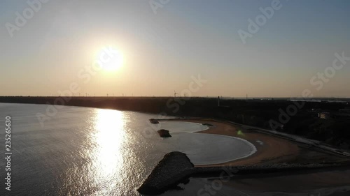 ドローン空撮　屏風ヶ浦の風景