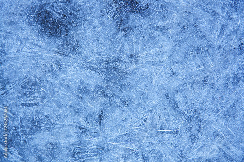 Blue Ice Texture Background with Crystal Surface