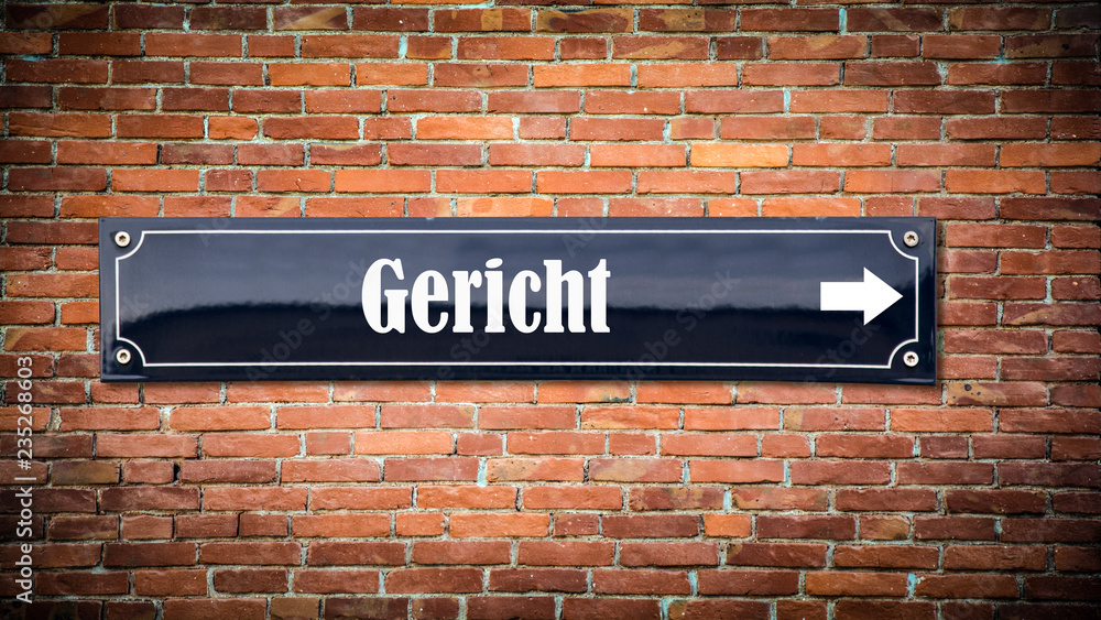 Fototapeta premium Schild 404 - Gericht