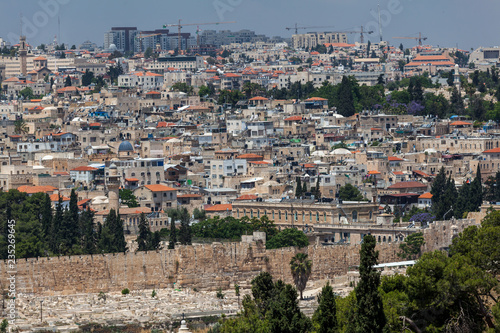 Fototapeta Naklejka Na Ścianę i Meble -  Nice panorama of the city of Jerusalem