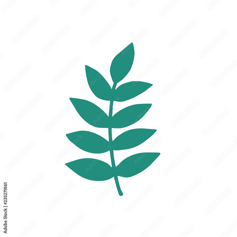 Vector Leave. Silhouette Vector Leave. Silhouette