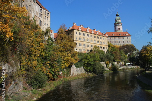 Český Krumlov castle over Vltava river, Czech republic