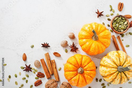 Fototapeta Naklejka Na Ścianę i Meble -  Pumpkin pie spice. Top view