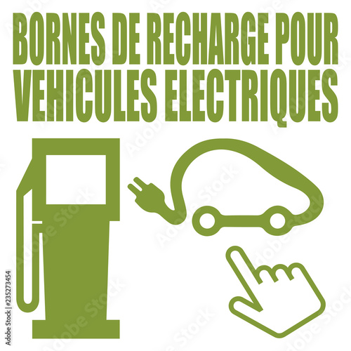 Logo bornes de recharge pour véhicules électriques.