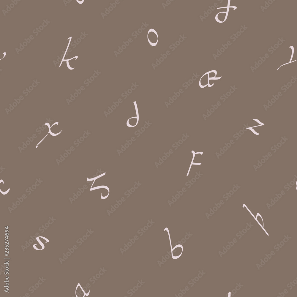 Fototapeta premium Seamless pattern with old english alphabet for your design