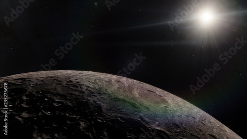 Moon in outer space  surface.this image elements furnished by nasa.