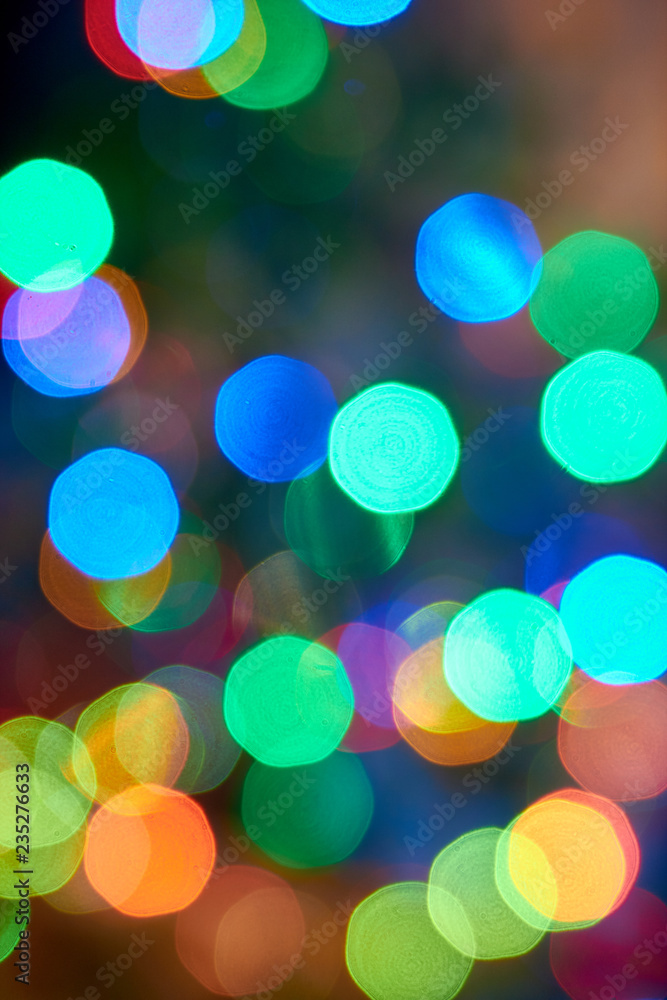 Blurred round circles bokeh on the background
