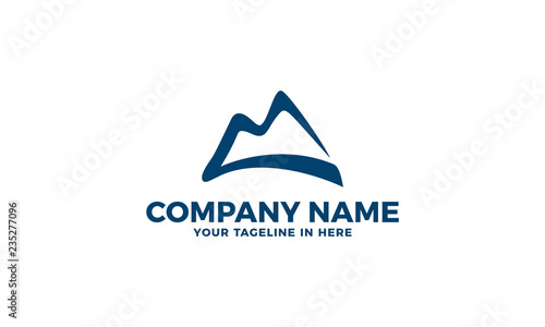 Mountain silhouette landscape Logo Template