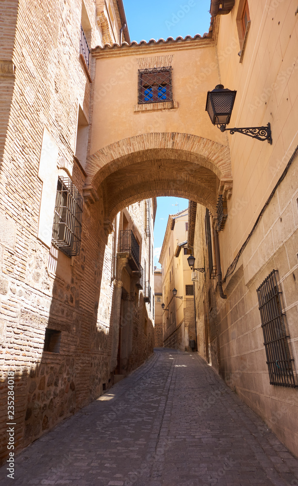Toledo juderia arch in Spain