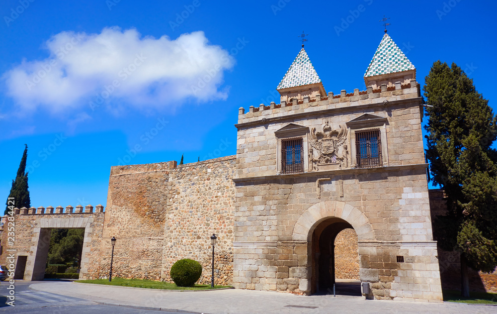 Toledo Puerta de bisagra door in Spain