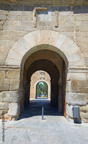 Toledo Puerta de bisagra door in Spain © lunamarina