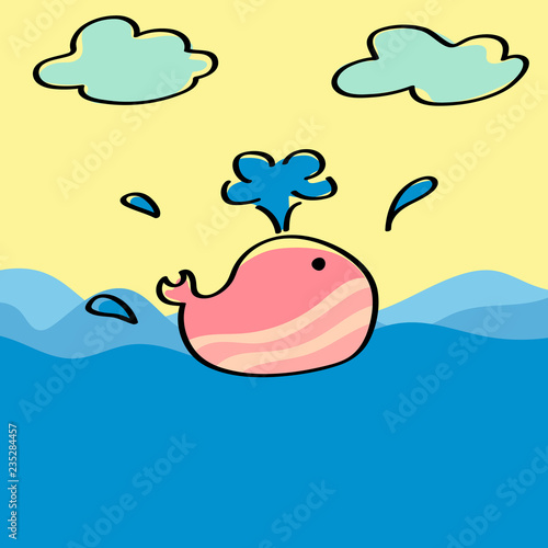 Whale in the ocean