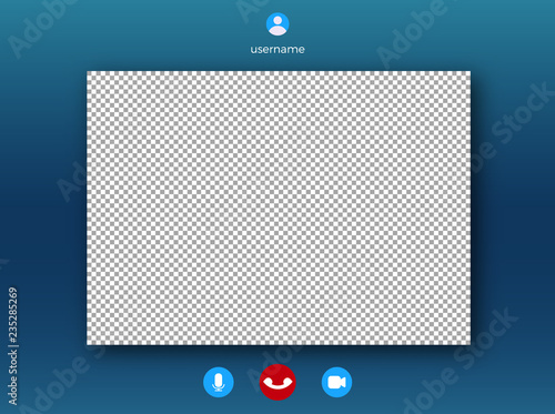 video call screen template
