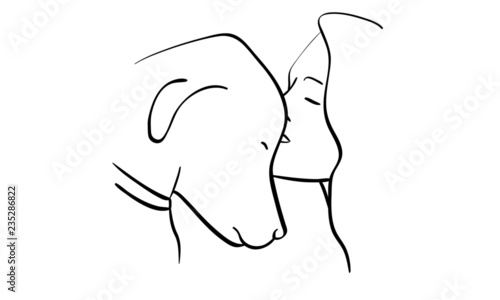 dog, animal, vector, woman, illustration, pet, cartoon, girl, hug, puppy, isolated, shelter, adopt, love, hand, friendship, white, graphic, design, adoption, flat, care, happy, help, rescue, homeless