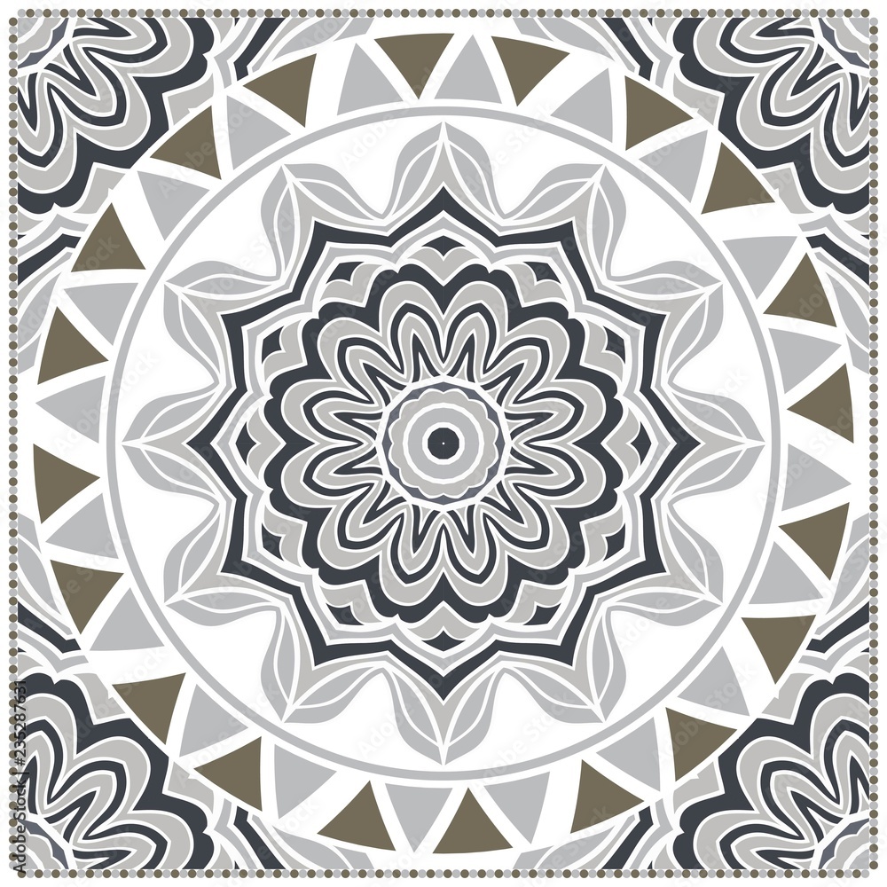 Ornamental ethnic pattern. For fashion design, shawl, textile, bandanna, print, invitation card. Vector illustration Ornamental ethnic pattern. For fashion design, shawl, textile, bandanna, print, invitation card. Vector illustration