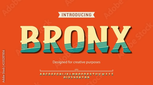 Bronx typeface.For labels and different type designs