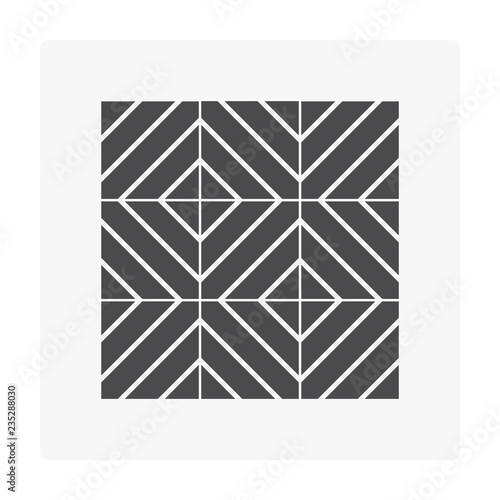 floor pattern vector icon. For paving finishing and landscaping decoration material i.e. wood, tile, stone and paver block floor. For home building interior, exterior and outdoor.