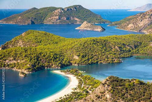 Fototapeta Naklejka Na Ścianę i Meble -  Oludeniz lagoon in sea landscape view of beach