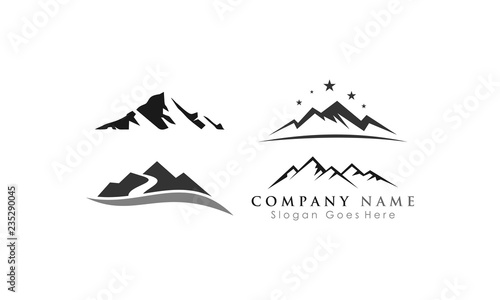 template set mountain vector