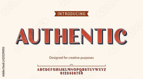 Authentic typeface.For creative purposes