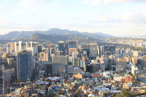The Skyline of Seoul, Capital of South Korea