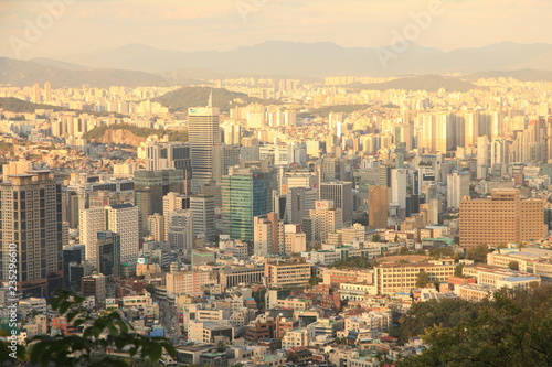 Sunset View of Seoul’s Skyline in South Korea