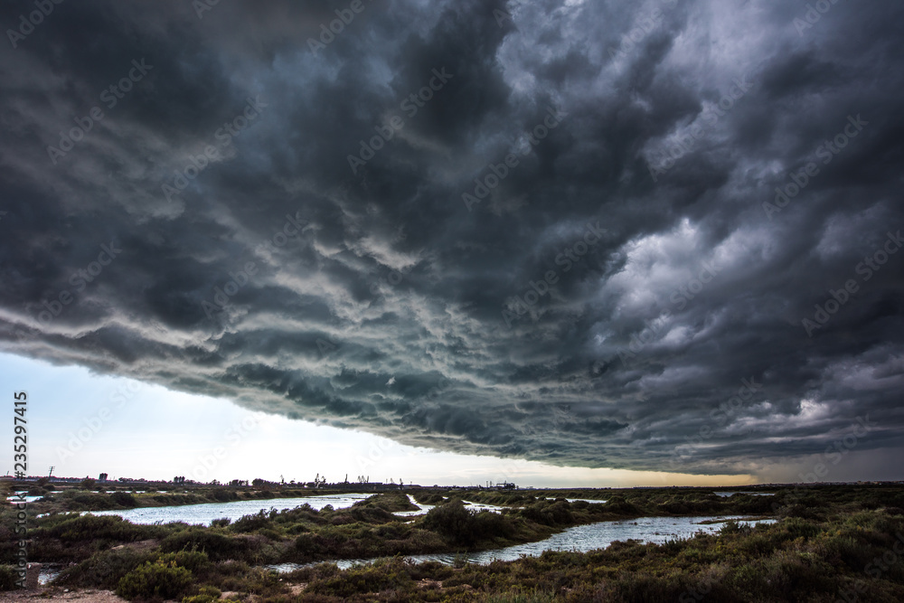 Dramatic Clouds and fields in Cadiz, South of Spain Dramatic Clouds and fields in Cadiz, South of Spain