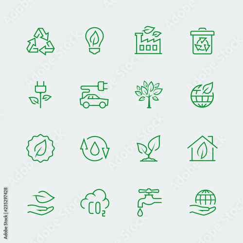 Vector ecological icon set