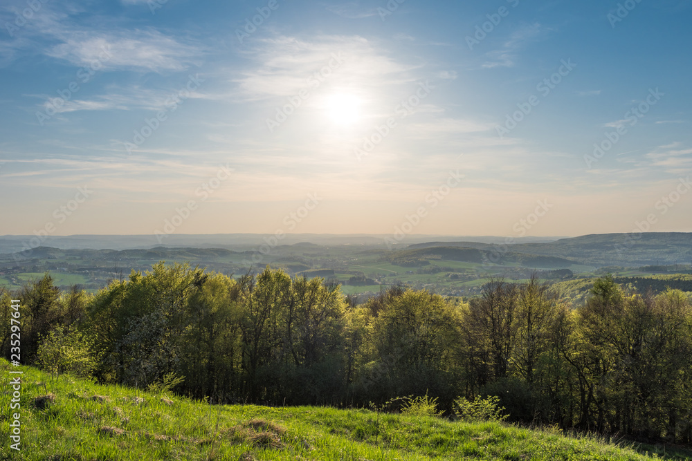 Fototapeta premium The ladscape in Germany in the sunlight