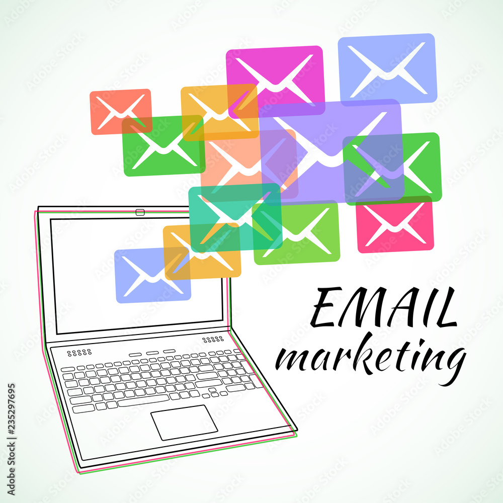 Email marketing vector illustration Email marketing vector illustration
