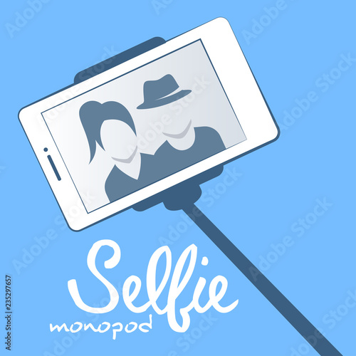 Vector illustration of selfie monopod