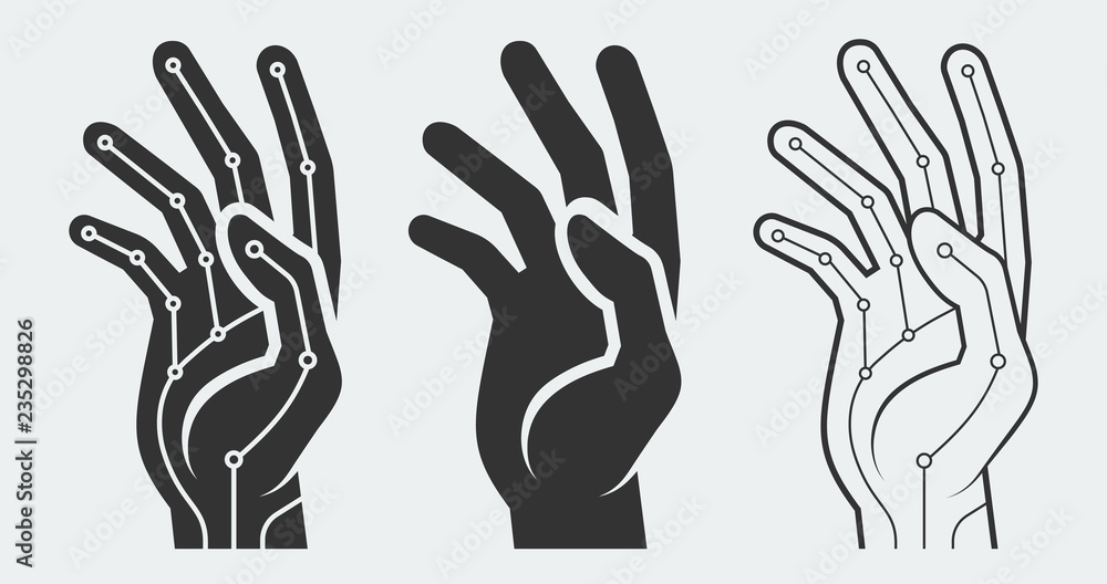 Bionic hand vector concept Bionic hand vector concept