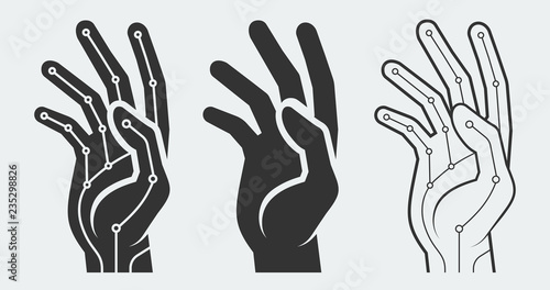  Bionic hand vector concept