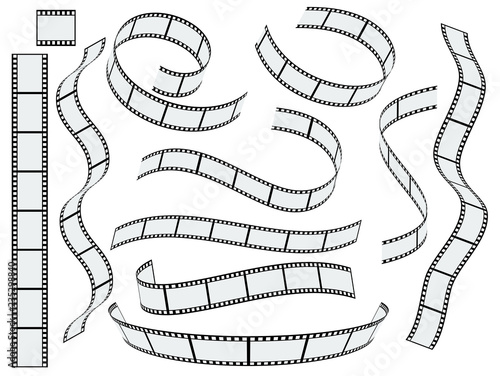 Film strip vector set