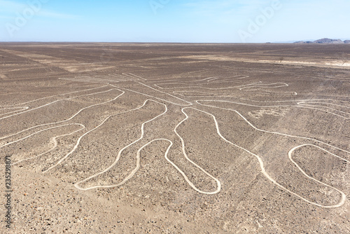 The Tree Nazca Line seen from observation deck, Peru photo