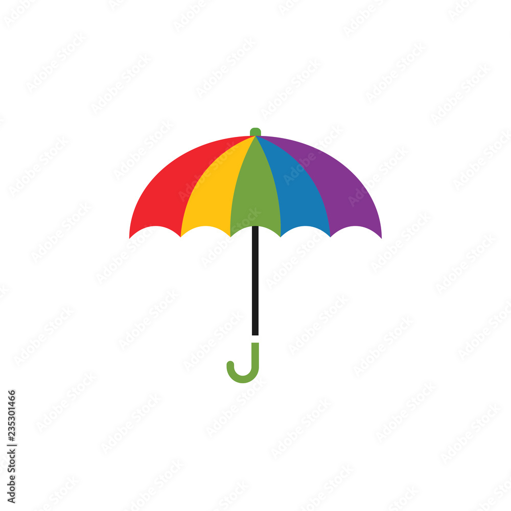 Colorful umbrella graphic design template vector illustration