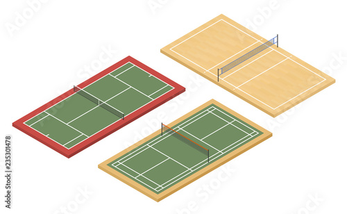 Isometric tennis, badminton and volleyball courts