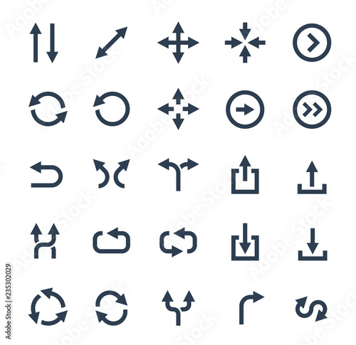 Arrows vector icon set